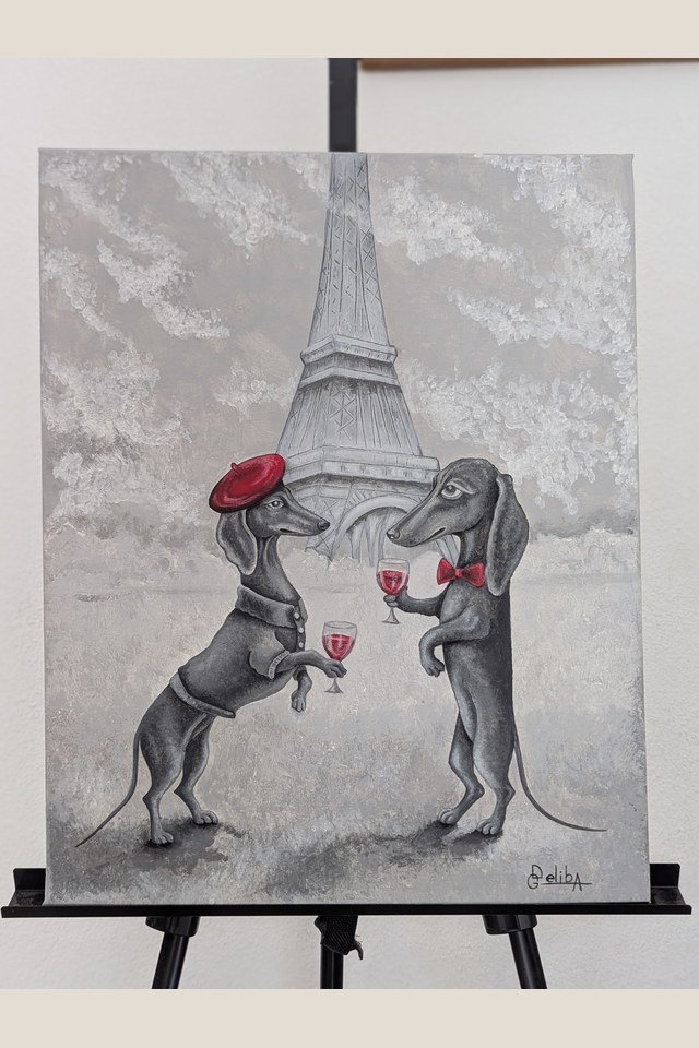 Rendezvous by the Eiffel Tower by Gela Delibashvili